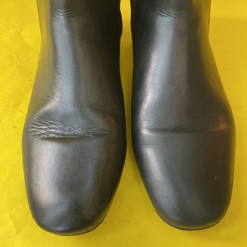 Black/brown Tory Burch leather riding boots - Picture 7 of 15